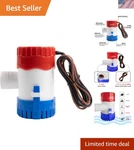 1100GPH Bilge PUMP,1-1/8" Outlet, Electric 12V Submersible Marine Water .... Fixed Price $30.06.