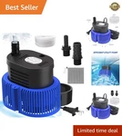 Submersible Pool Cover Pump - 3217.6 L/h Drainage With 16FT Hose & Adapters. Fixed Price $62.49.