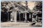 C1946 Little Red School House Old Pump Wayside Inn Sudbury Massachusetts Postcar. Fixed Price $6.47.