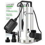 Lanchez 1.6HP 6000GPH Sump Pump, Stainless Steel High Flow Submersible Water .... Fixed Price $136.35.