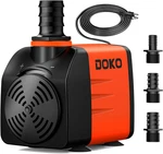 Doko 480GPH Submersible Water Pump, Pond Pumps With 6FT Power Cord And 3 Nozzles. Fixed Price $30.87.