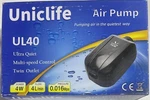 New Uniclife Air Pump UL40 Ultra Quiet Speed Control Twin-outlet Black. Fixed Price $22.39.