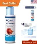 4OZ Aqueon Betta Bowl Plus Water Conditioner - Detoxifies & Reduces Fish Stress. Fixed Price $10.79.