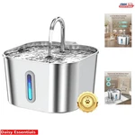 2.2L Stainless Steel Water Fountain With Whisper-quiet Pump For Multi-pet Homes. Fixed Price $30.58.