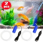 2PACK Silent Air Pump Aquarium Fish Tank Double-hole Hydroponic Oxygen. Fixed Price $14.71.