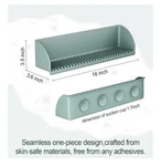 Silicone Bathtub Splash Guard Tray Aqua 4 Suction Cups Toy Holder. Fixed Price $6.00.
