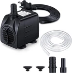 Cwkj Fountain Pump, 160GPH(10W 600L/H) Submersible Water Durable Outdoor. Fixed Price $23.21.