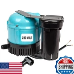 Little Giant 1-ABS 230-VOLT 50/60 Hz 1/150 Hp 205 Gph Automatic Shallow Pan. Fixed Price $236.25.