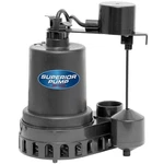 Superior Pump 92572 1/2 Hp Thermoplastic Submersible Sump With Vertical. Fixed Price $149.99.