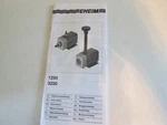 Eheim 1250/3250 Universal Water Pump Owner's Manual & Parts Guide - V. Good Cond. Fixed Price $12.95.