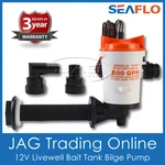 12V 800GPH Livewell Aerator Pump Submersible Boat Bilge Bait Tank - Seaflo. Fixed Price $49.24.