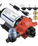 Dreyoo Water Diaphragm Pump 1/2 115V Ac, 5.5 Gpm, 60 Psi Rated Pressure, Orange. Fixed Price $80.00.
