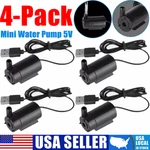 4 Pack Usb Mini Water Pump Submersible 5V For Garden Fountain Fish Tank Aquarium. Fixed Price $12.45.