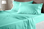 Bedding Collection 1000 Or 1200 Tc Egyptian Cotton Aqua Blue Stripes Select Item. Fixed Price $157.31.