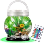 Small Betta Tetra Fish Tank Decorations Set-aquarium With Led Lighting. Fixed Price $53.00.