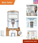 Ph Recharge Glass Alkaline Water Dispenser Filter System - Countertop Purifie.... Fixed Price $203.65.