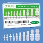 50 Pcs Water Plastic Hose Connector Repair Fitting Aquarium Barbed Valve. Fixed Price $34.47.