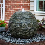 Aquascape Small Stacked Slate Sphere Fountain 24"D X 22"H 78287. Fixed Price $503.99.