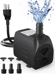 400GPH Submersible Water PUMP(1500L/H, 25W), 3.26*2.63*2.55 Inches, Black. Fixed Price $34.48.