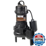 Wayne RPP50-1/2 Cast Iron Sewage Pump With Piggyback Tether Float Switch 6200. Fixed Price $303.80.