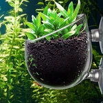 Set Of 2 Aquatic Plant Growing Pot Holder Suction Glass Cups Aquarium Fish Tanks. Fixed Price $16.95.