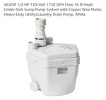 Vevor Utility Pump, 1/3 Hp, 120-VOLT, 1750 Gph Flow, 18 Ft Head, Under-sink. Fixed Price $40.00.
