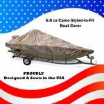 Camo Boat Cover For Sea Ark Sewn In The Usa Super Heavy-duty Trailerable. Fixed Price $282.29.