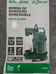 Zoeller 1/3 Hp Cast Iron Submersible Sump Pump Green (1073-0001). Fixed Price $150.00.