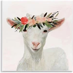 The Stupell Home D Cor Collection Springtime Flower Crown Baby Goat Wall Plaque. Fixed Price $53.99.