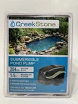 Creek Stone Submersible Pond Pump #63313 264 Gph Max Flow 5.5FT New. Fixed Price $29.99.