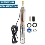 1HP 4" Deep Well Submersible Pump 220V 33GPM 257FT Max 50FT Cord Stainless Steel. Fixed Price $141.40.