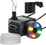 Datoo Mini Submersible Fountain Water Pump With Led Light 50GPH 3W Small Ultra Q. Fixed Price $16.43.