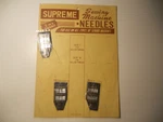 Vintage Supreme Sewing Machine Needles Store Display Promo Card 3 Packs Nos. Fixed Price $19.99.