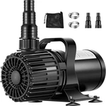 1600GPH Submersible Pond Pump 120V High Flow Waterfall Fountain Fish Tank Quiet. Fixed Price $54.97.