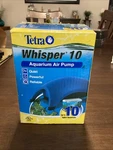 Tetra Whisper 10 Aquarium Air Pump - Up To Gallons Quiet & Powerful Nib. Fixed Price $10.00.