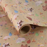 Farm Animals Kids Kraft Birthday Wrapping Paper Roll, Baby Barn Gift. Fixed Price $11.03.
