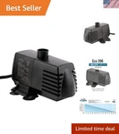 396 Gph Eco Water Pump - Robust Submersible & Inline Functions For Aquatic Life. Fixed Price $58.50.