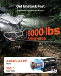 6000 Lbs Electric Winch, With Fairlead Mount Plate For Towing Atv Utv Off-road. Fixed Price $170.87.