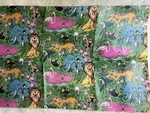 Rare Vtg 1960S Animals Safari Christmas Gift 20X25" Unused Wrapping Paper. Fixed Price $18.03.