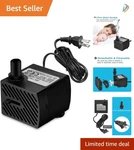 Whisper-quiet 3W Submersible Water Pump Perfect For Pet And Indoor Fountains. Fixed Price $21.84.