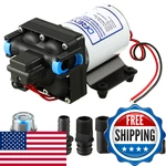 Dreyoo 12V Rv Water Pump 3.5GPM 55PSI Self Priming Automatic Diaphragm. Fixed Price $104.58.