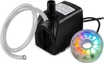 10WATT 160GPH Submersible Fountain Pump With Automatic Color Changing Led Light. Fixed Price $27.95.