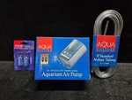 Culture 20-60-GAL Double Outlet Aquarium Air Pump, Tubing, & Bubble Stones. Fixed Price $28.95.