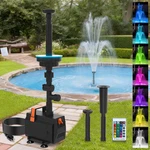 600GPH Submersible Pond Fountain Pump With Led Lights, Outdoor Water. Fixed Price $74.79.