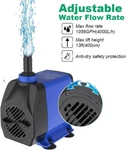 Submersible Pump 1056GPH Ultra Quiet With Dry Burning Protection 9.8FT Power Cor. Fixed Price $35.99.