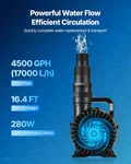 Submersible Water Pump, 280W 4500GPH, And Fish Tank. Fixed Price $136.83.