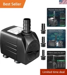 550GPH Submersible 30W Fountain Water Pump, 2000L/H, With 7.2FT High Lif.... Fixed Price $34.19.