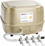 7W Ultra Silent Aquarium Air Pump - 245 Gallon/hr, Adjustable Outlets Commer. Fixed Price $60.32.