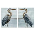 Stupell Industries Detailed Heron Bird Duo 2 Piece Canvas Wall Art Set Design.... Fixed Price $56.87.